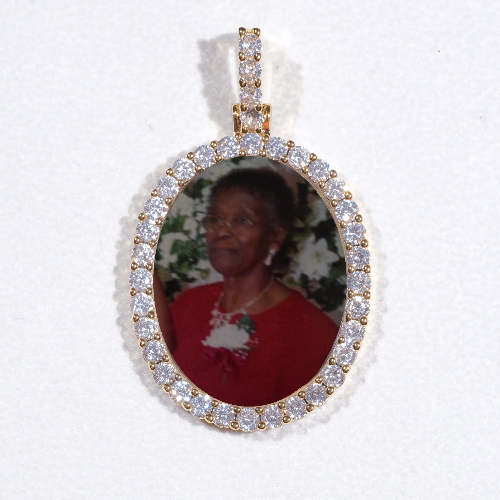 3D Oval Custom Picture Pendant