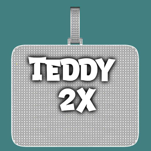 CUSTOM LETTER NECKLACE 3D BIG SQUARE