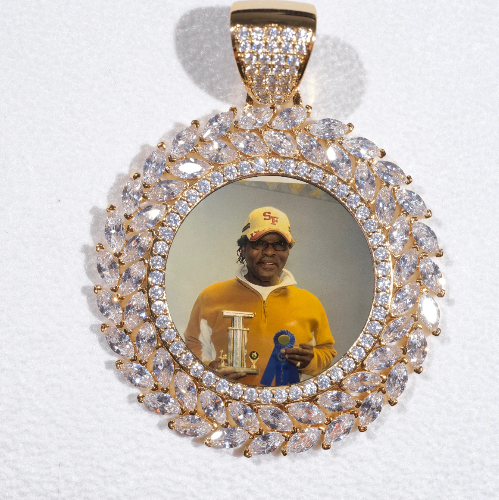 Large 3D Wheat Ear Custom Picture Pendant