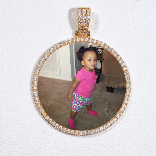 MEDIUM 3D CIRCLE CUSTOM PICTURE PENDANT