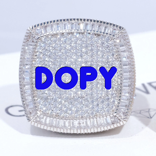 CUSTOM LETTER 3D ICED RING