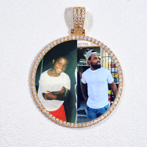 MEDIUM 3D CIRCLE CUSTOM PICTURE PENDANT