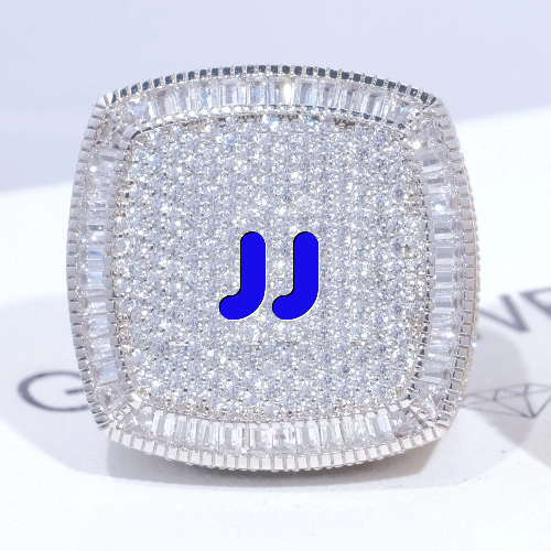CUSTOM LETTER 3D ICED RING