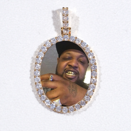 3D Oval Custom Picture Pendant