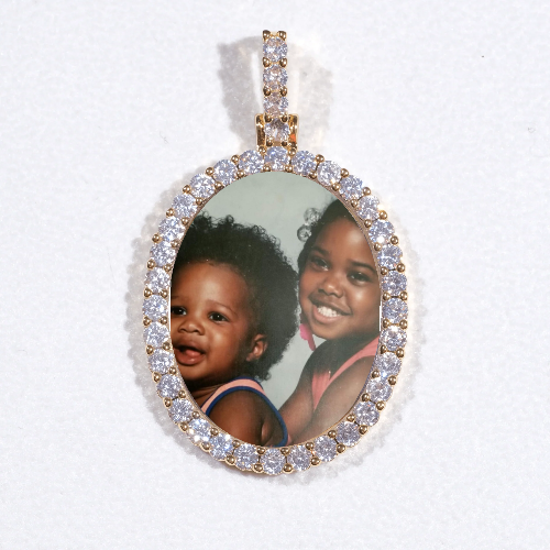 3D Oval Custom Picture Pendant