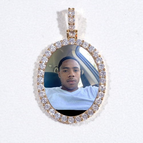 3D Oval Custom Picture Pendant