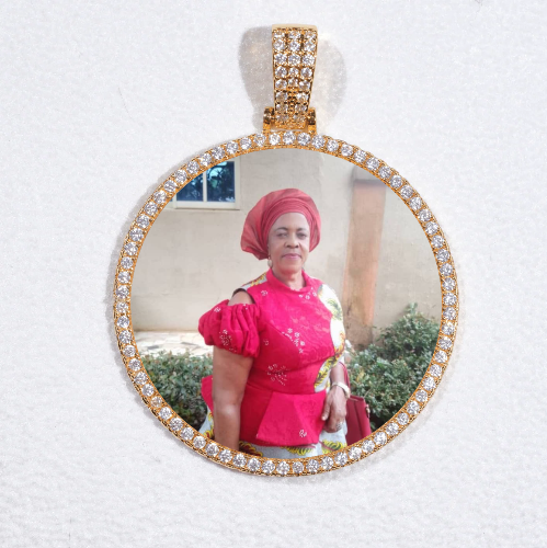 MEDIUM 3D CIRCLE CUSTOM PICTURE PENDANT