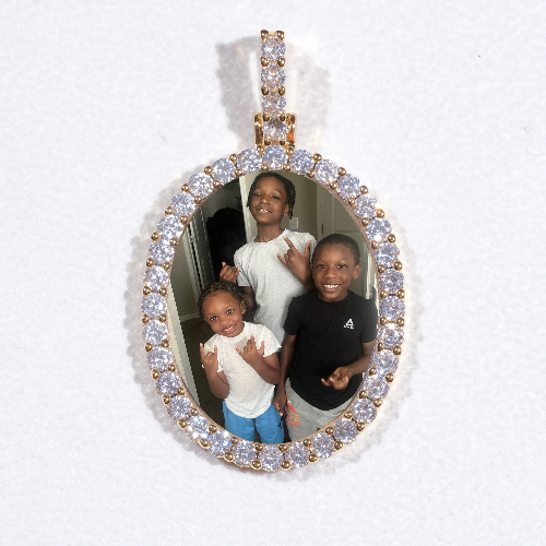 3D Oval Custom Picture Pendant
