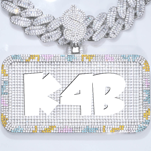 CUSTOM LETTER NECKLACE 3D COLORFUL SQUARE