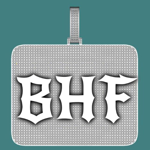 CUSTOM LETTER NECKLACE 3D BIG SQUARE