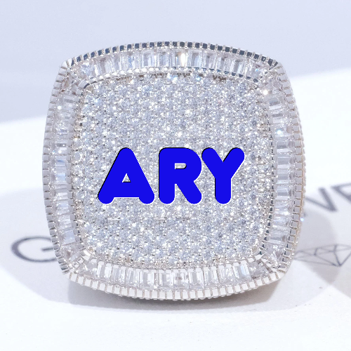 CUSTOM LETTER 3D ICED RING