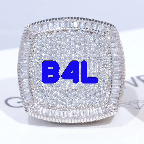 CUSTOM LETTER 3D ICED RING