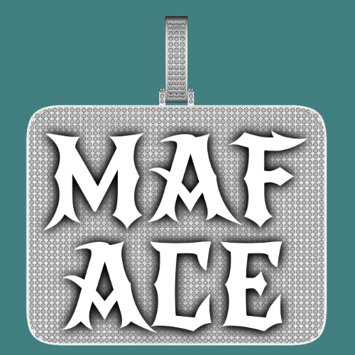 CUSTOM LETTER NECKLACE 3D BIG SQUARE
