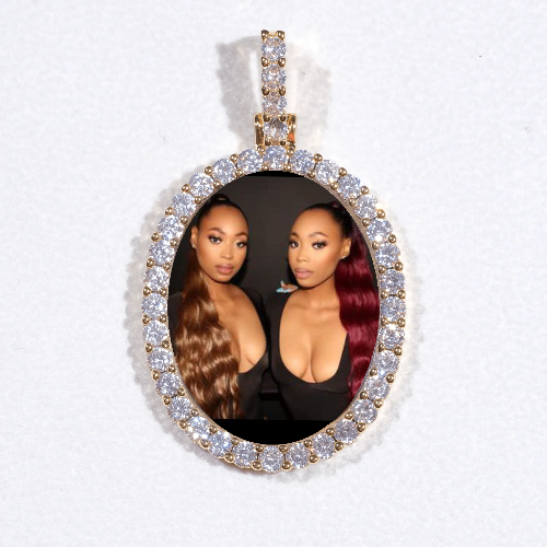 3D Oval Custom Picture Pendant