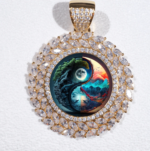 Large 3D Wheat Ear Custom Picture Pendant
