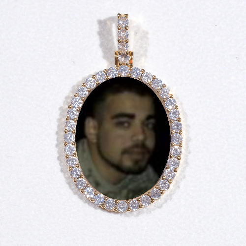 3D Oval Custom Picture Pendant