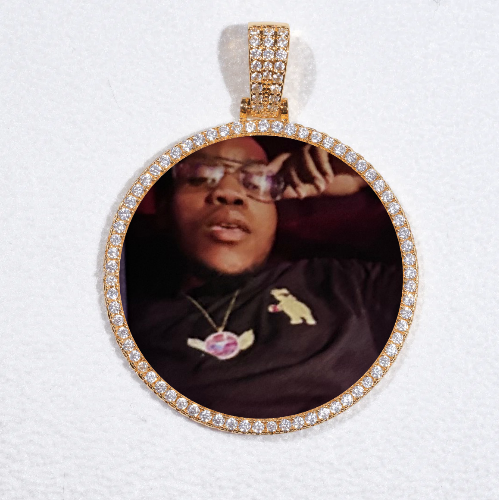 MEDIUM 3D CIRCLE CUSTOM PICTURE PENDANT