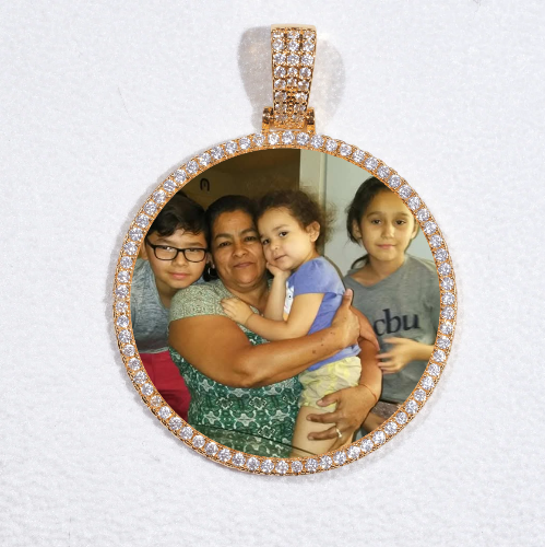 MEDIUM 3D CIRCLE CUSTOM PICTURE PENDANT