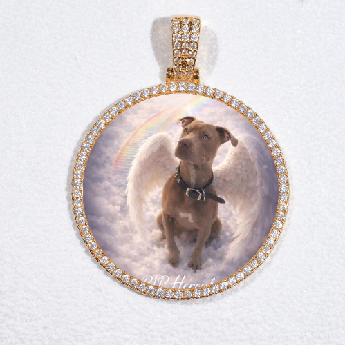MEDIUM 3D CIRCLE CUSTOM PICTURE PENDANT
