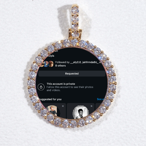 3D CIRCLE CUSTOM PICTURE PENDANT SMALL SIZE