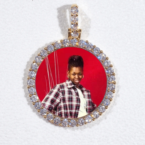 3D CIRCLE CUSTOM PICTURE PENDANT SMALL SIZE