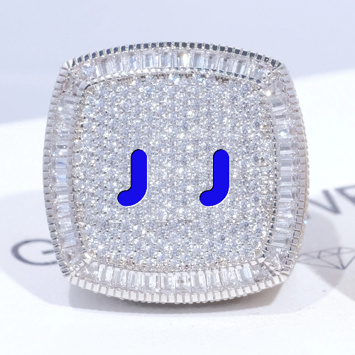 CUSTOM LETTER 3D ICED RING