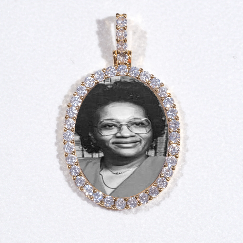 3D Oval Custom Picture Pendant