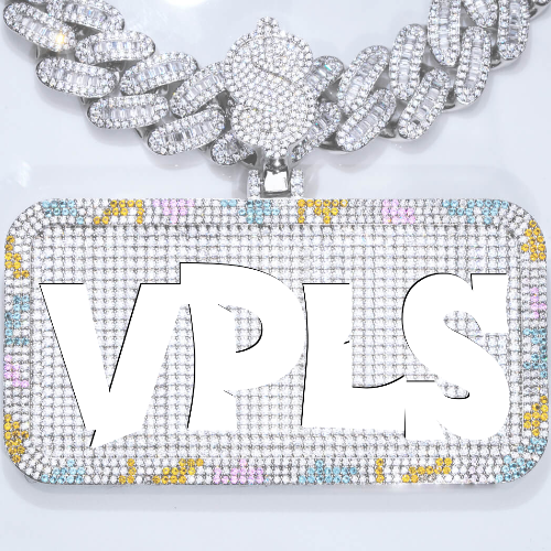 CUSTOM LETTER NECKLACE 3D COLORFUL SQUARE