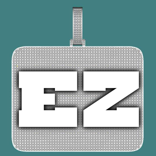 CUSTOM LETTER NECKLACE 3D BIG SQUARE