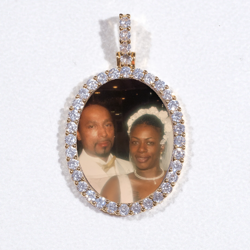 3D Oval Custom Picture Pendant