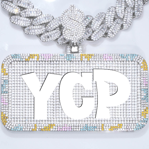 CUSTOM LETTER NECKLACE 3D COLORFUL SQUARE