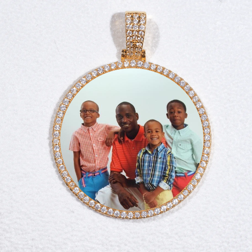 MEDIUM 3D CIRCLE CUSTOM PICTURE PENDANT