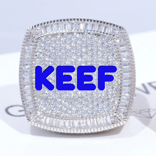 CUSTOM LETTER 3D ICED RING