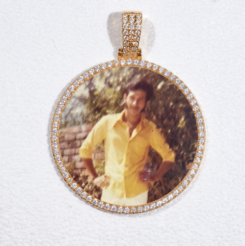 MEDIUM 3D CIRCLE CUSTOM PICTURE PENDANT