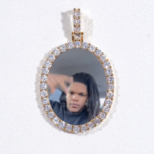 3D Oval Custom Picture Pendant