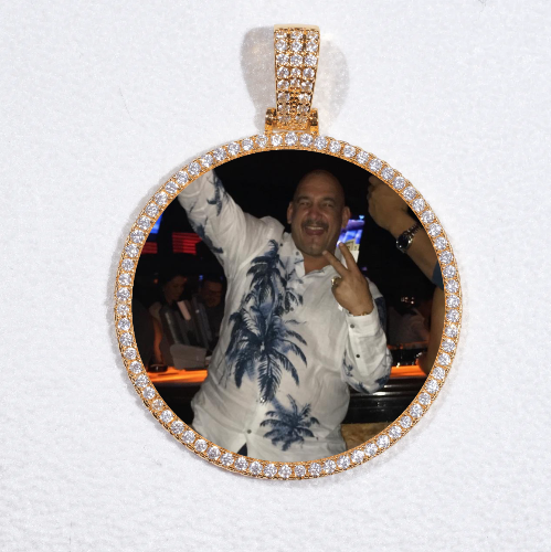 MEDIUM 3D CIRCLE CUSTOM PICTURE PENDANT