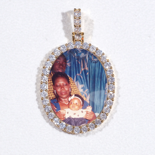 3D Oval Custom Picture Pendant