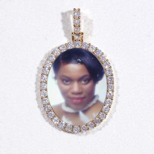 3D Oval Custom Picture Pendant