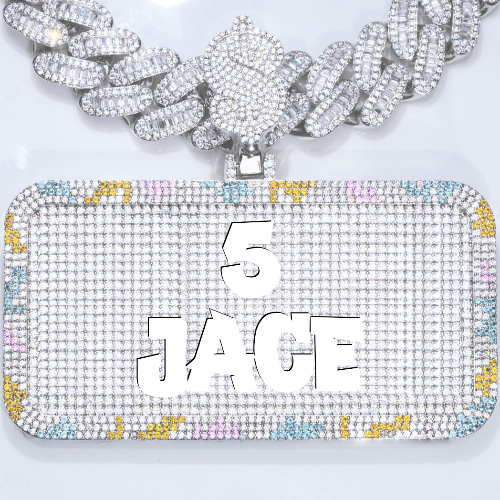 CUSTOM LETTER NECKLACE 3D COLORFUL SQUARE