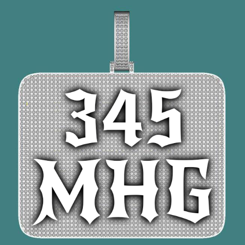 CUSTOM LETTER NECKLACE 3D BIG SQUARE