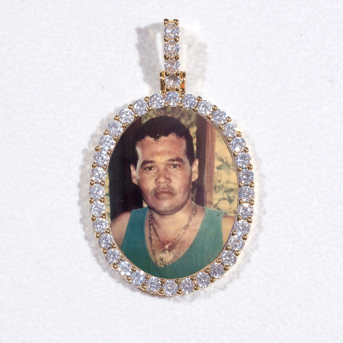 3D Oval Custom Picture Pendant