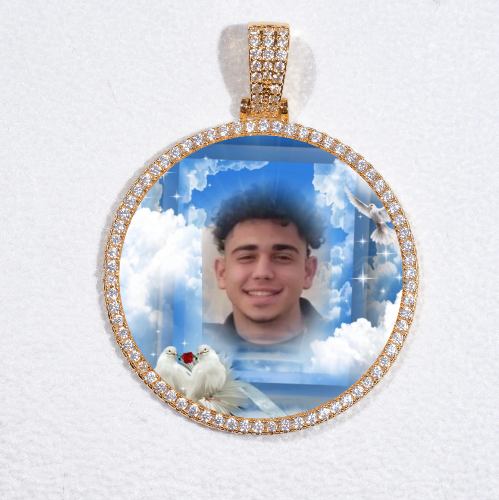 MEDIUM 3D CIRCLE CUSTOM PICTURE PENDANT