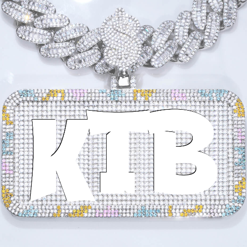 CUSTOM LETTER NECKLACE 3D COLORFUL SQUARE