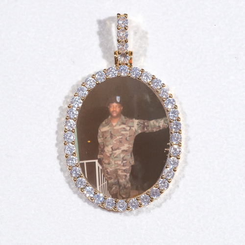 3D Oval Custom Picture Pendant