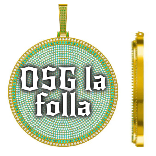 CUSTOM LETTER NECKLACE 3D BIG DISC