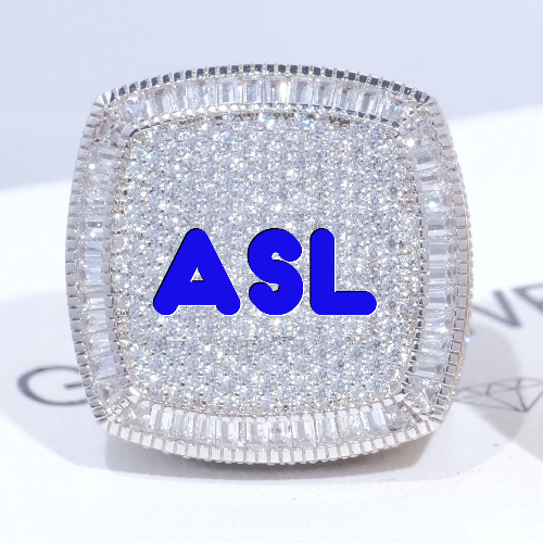 CUSTOM LETTER 3D ICED RING