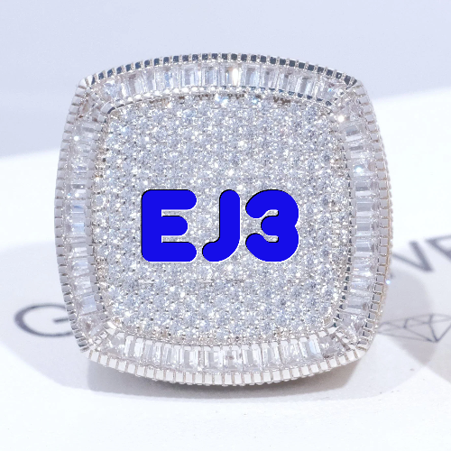 CUSTOM LETTER 3D ICED RING