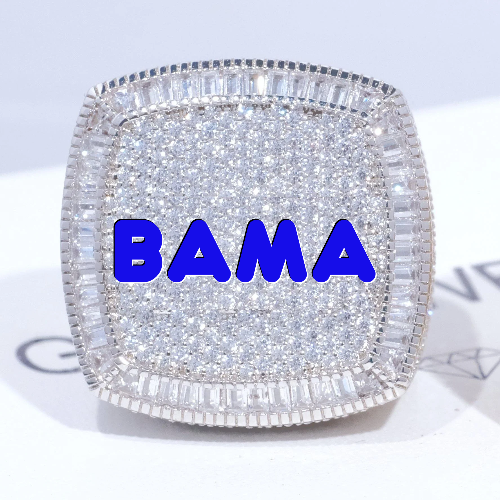 CUSTOM LETTER 3D ICED RING