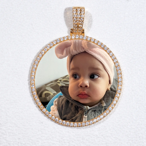 MEDIUM 3D CIRCLE CUSTOM PICTURE PENDANT