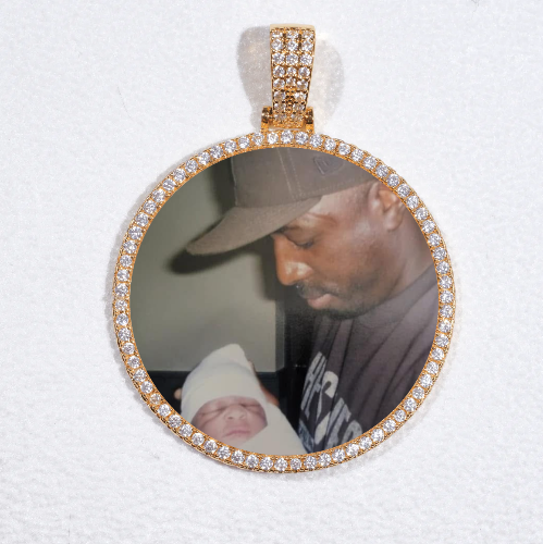 MEDIUM 3D CIRCLE CUSTOM PICTURE PENDANT